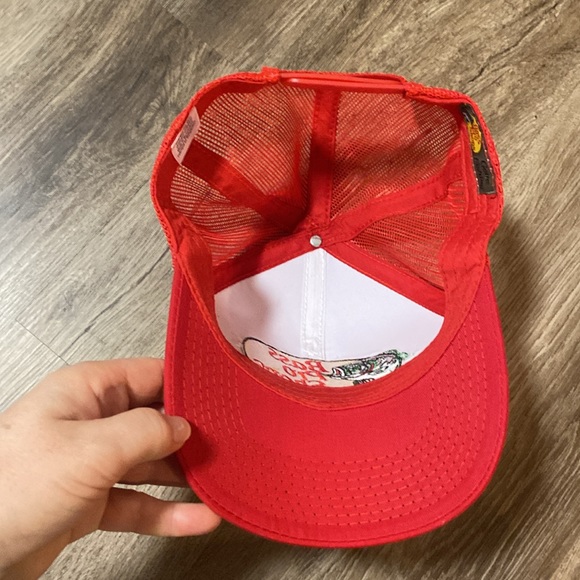 Mens one size bass pro baseball hat- red and white - Picture 4 of 6